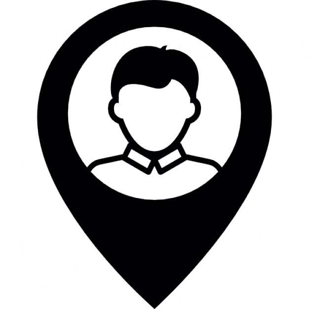 Map placeholder dark symbol - Free interface icons