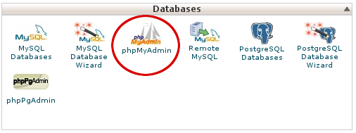 How do I backup a database using phpMyAdmin?  Help Centre