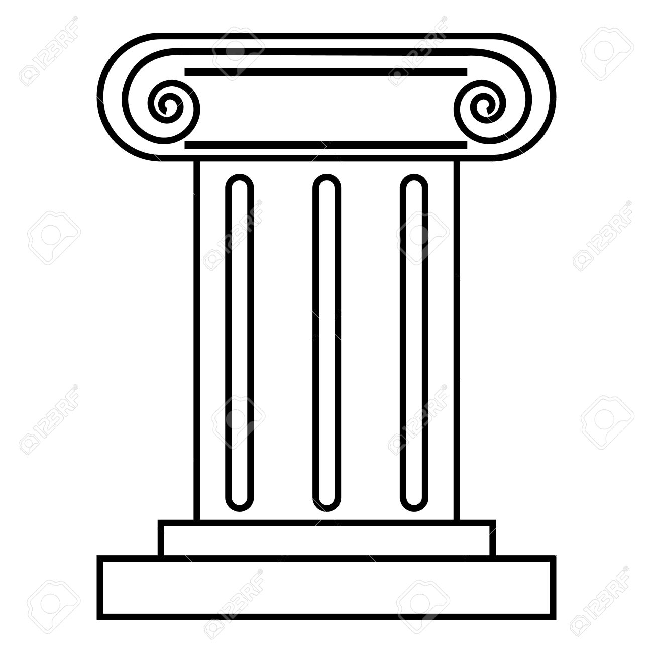 Isolated Pillar Icon History Vector Element Stock Vector 691506361 