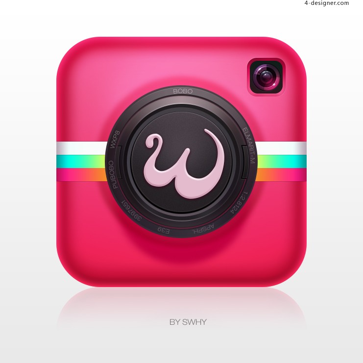 Pink camera icon vector Free vector in Adobe Illustrator ai ( .ai 
