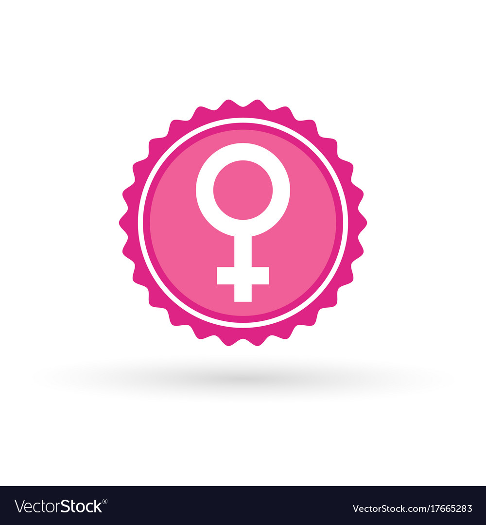 Pink Ribbon Breast Cancer Icon Illustration, Flat Color Design 