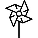Pinwheel Icon Flat Design Isolated On White Background Stock 