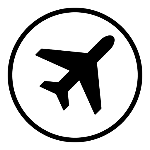 Plane airport round icon - Transparent PNG  SVG vector