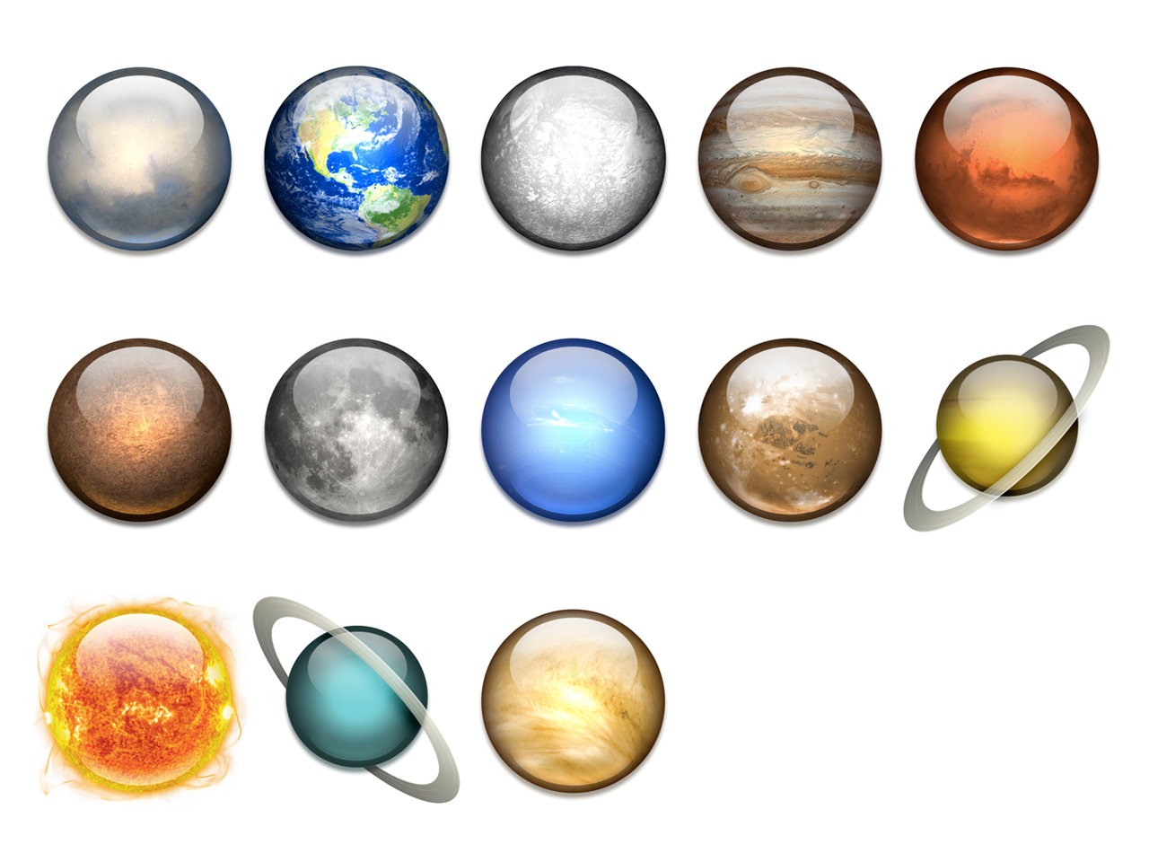 11 Solar System Planet Icons ~ Icons ~ Creative Market