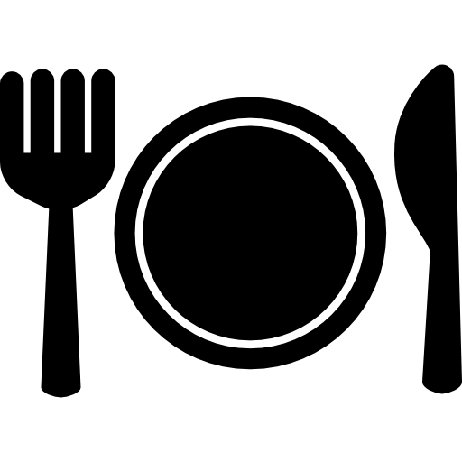 Dish, food, fork, hotel, knife, plate, restaurant icon | Icon 