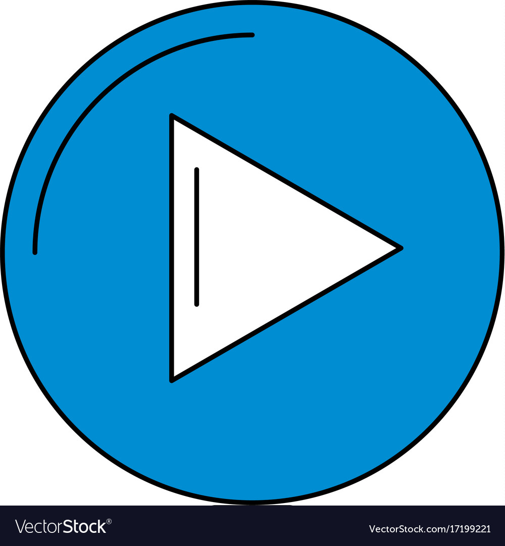 Media player button play icon Royalty Free Vector Image