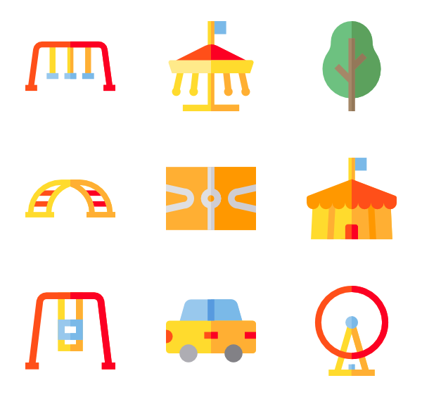 Peoples playground icons Royalty Free Vector Image