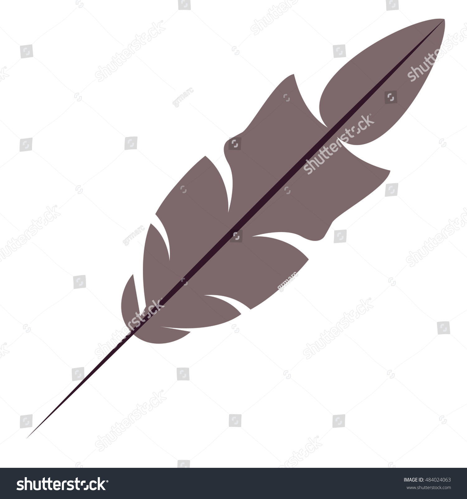 Vector Illustration Of Teach Symbol On Plume Icon Royalty Free 