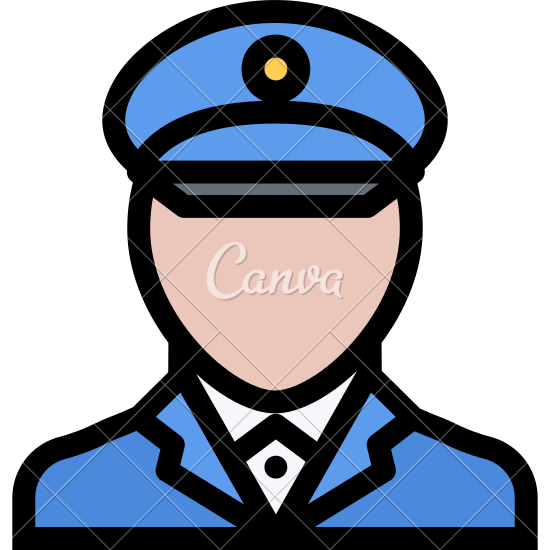 Police Officer Icon Flat Graphic Design Vector Art | Getty Images
