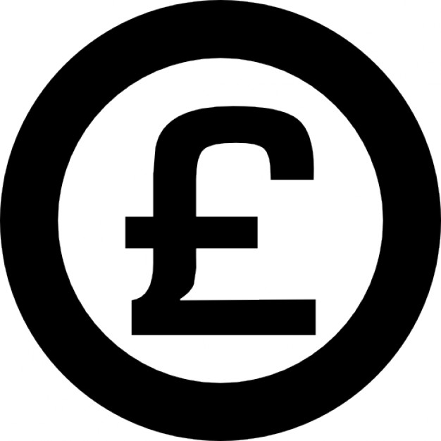 Orange british pound icon - Free orange currency icons