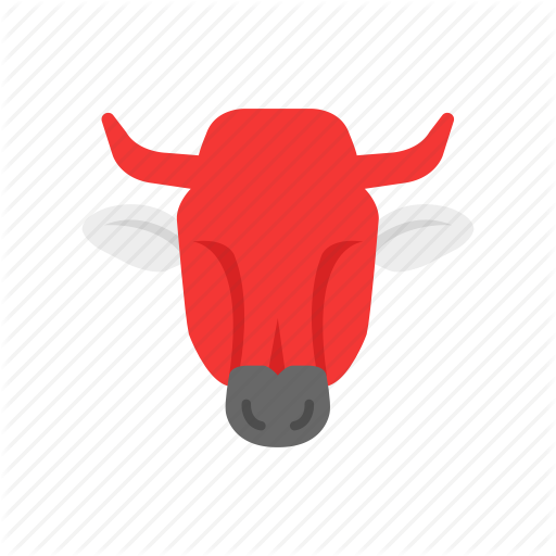Red,Working animal,Snout,Bull,Bovine,Horn,Ox,Clip art,Logo,Illustration