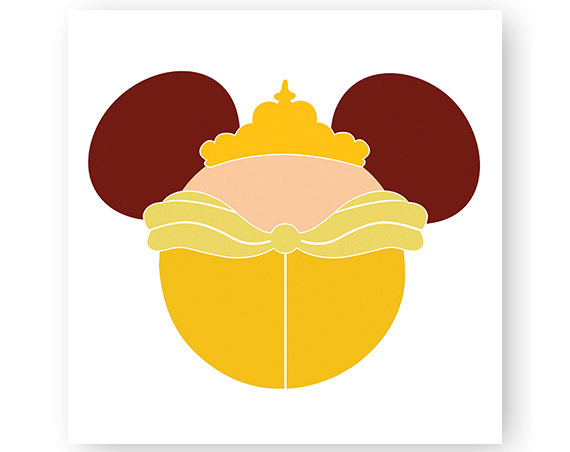 Belle Mickey head SVG