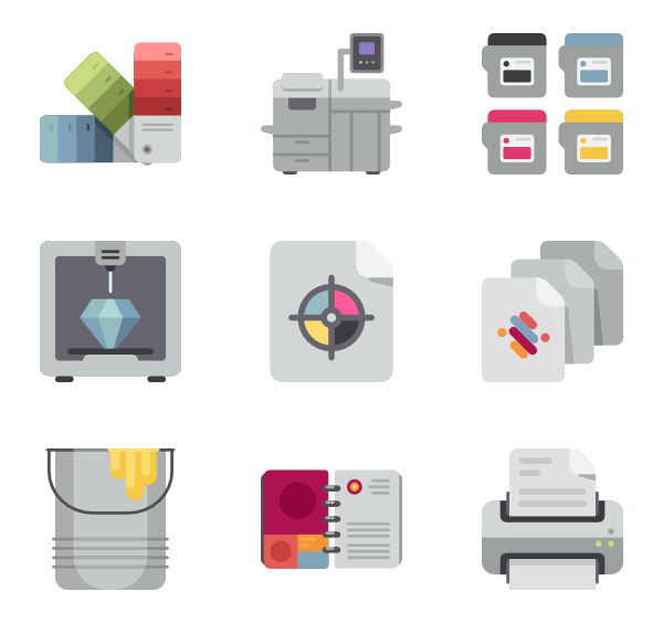Printer icon flat ~ Icons ~ Creative Market