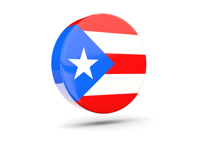 Heart icon. Illustration of flag of Puerto Rico