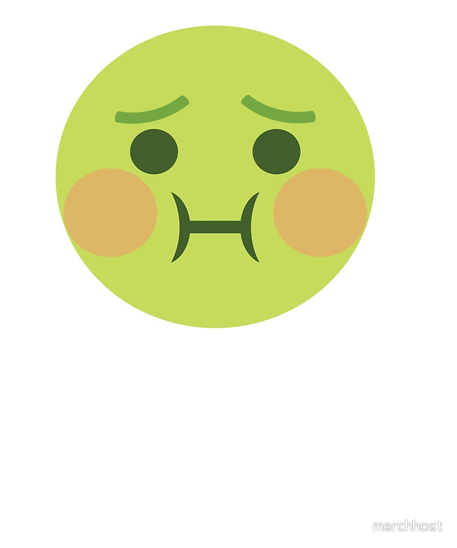 Vomit emoji vector icon. Vector illustration of green vector 