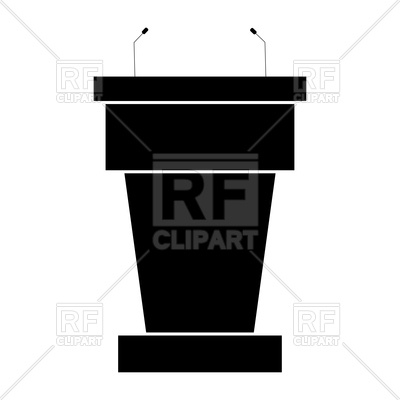 Conference pulpit isolated icon vector illustration design Stock 