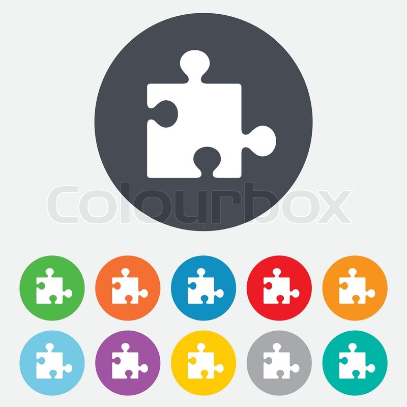 Puzzle People Icon Vector Illustration Eps10 Stock Vector 