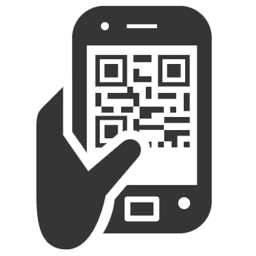 Code, hand, mobile, qr, scanner icon | Icon search engine