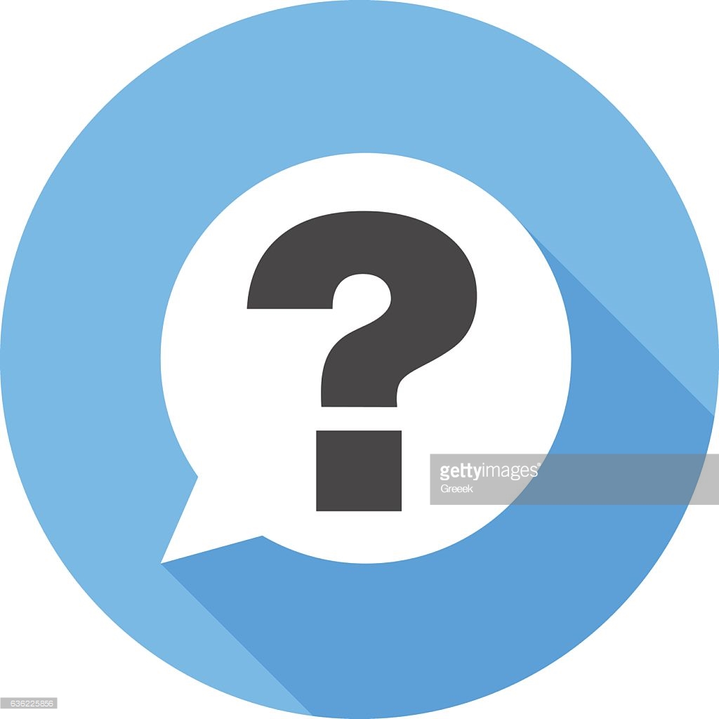 White Question Mark In Red Circle. Vector Icon. Flat Design Style 