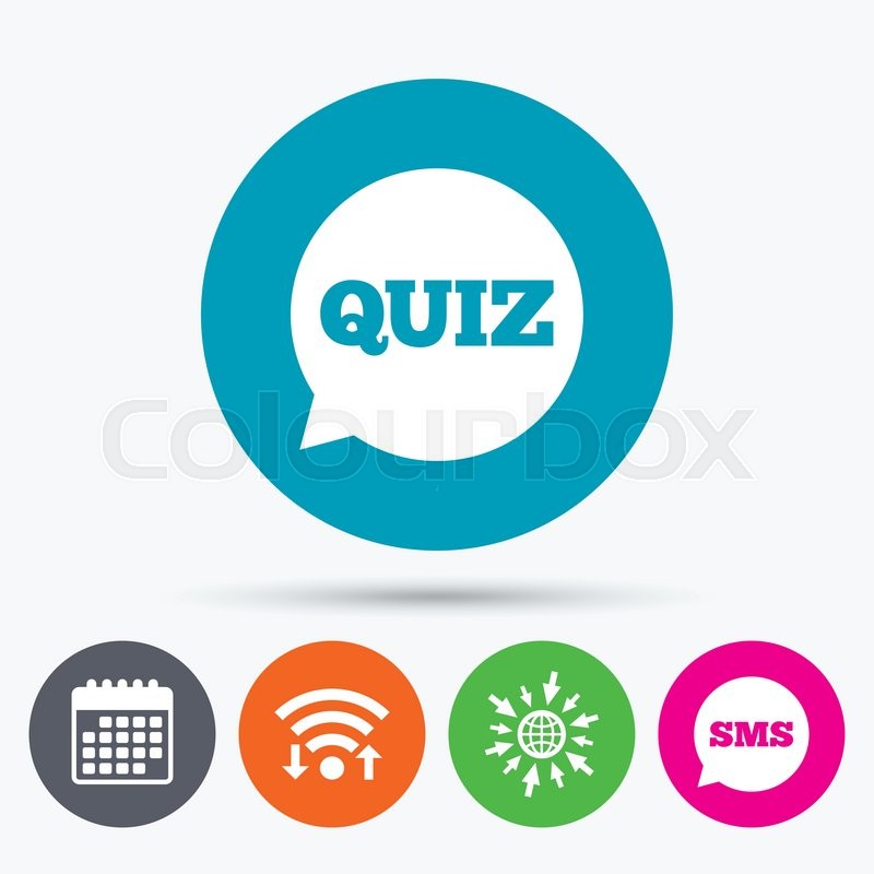 Quiz Sign Icon. Questions And Answers Game. Flat Quiz Icon. Simple 