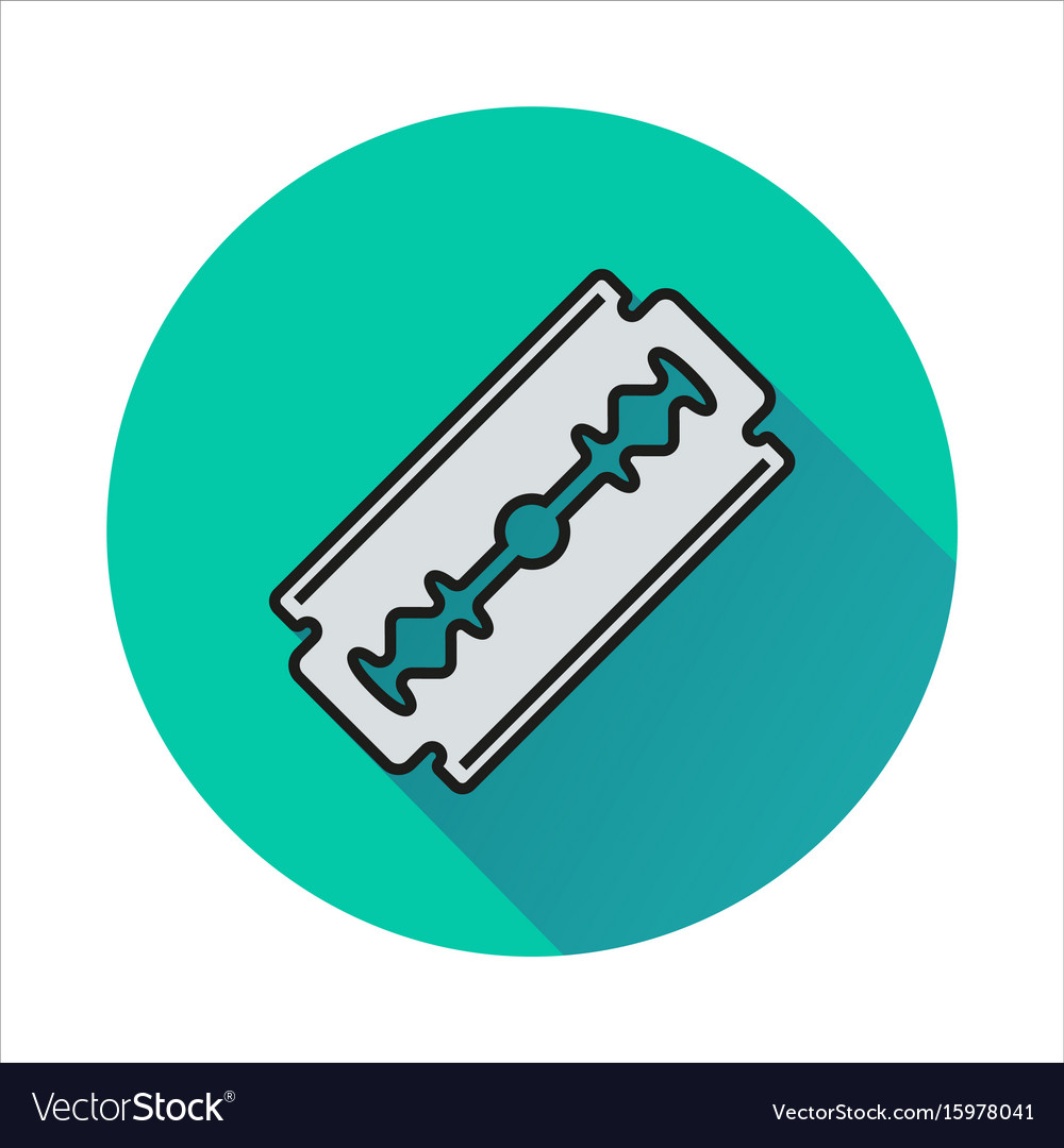 Blade razor icon on circle Royalty Free Vector Image