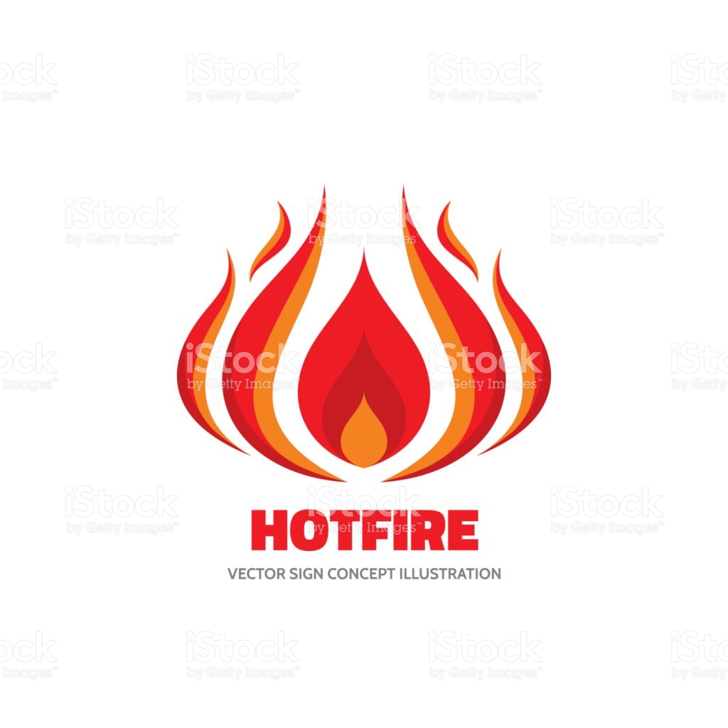 Abstract red flame icon Royalty Free Vector Image