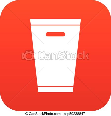 Trash Can Or Garbage Bin Icon In Colorful Pink Circle - Can Be 