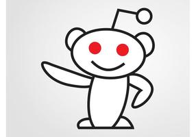 Reddit icon simple style Royalty Free Vector Image