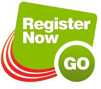 Green Circle Online Registration Free Icon,Sticker Or Label 