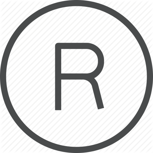 Registered Trademark Sign. Dark Gray Icon On Transparent 