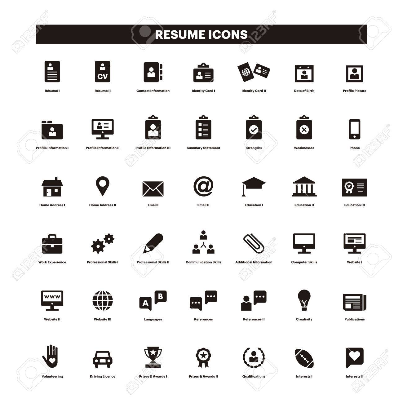 Resume Icon Vector #49639 - Free Icons Library