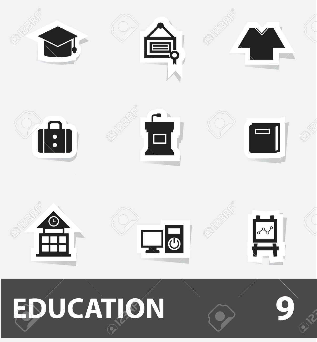 Resume Or Curriculum Vitae Related Vector Icon Set Royalty Free 