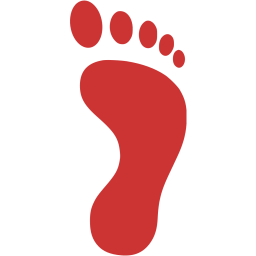 Red,Footprint,Leg,Foot,Clip art,Material property,Sole,Logo,Paw,Graphics