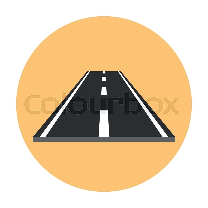 Road icon, vector. Vector black car road icon. highway vector 