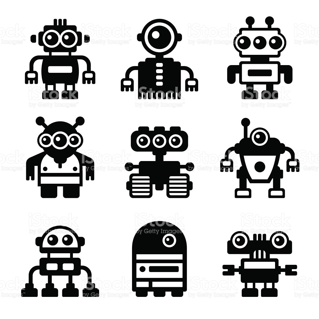 Robot with gears Icons | Free Download
