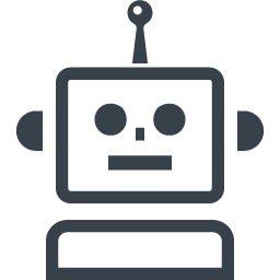 Robot standing over wheels with an antenna on the head Icons 