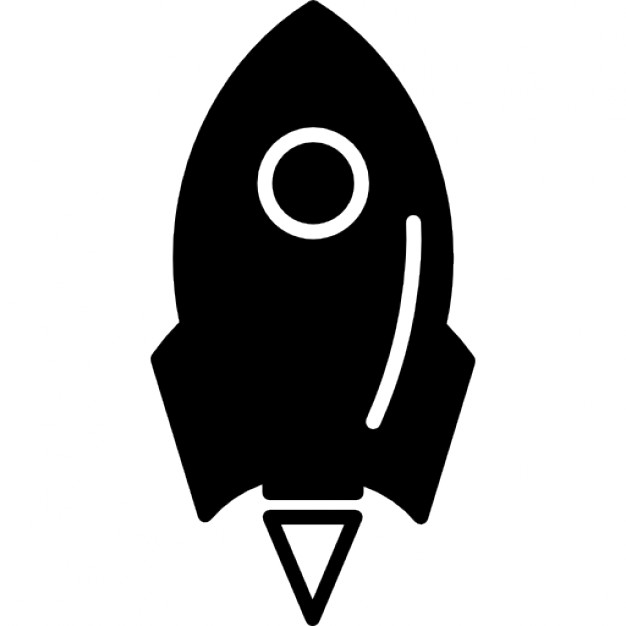 Rocket ship variant small with white circle outline Icons | Free 