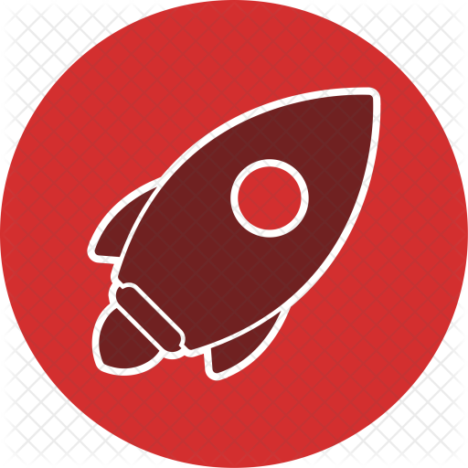 Rocket Icon Black White Line Art Scalable Vector Graphics SVG 