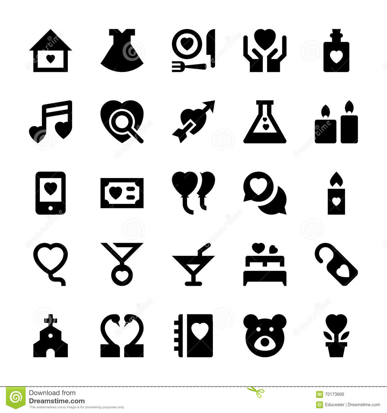Hand - Free love and romance icons