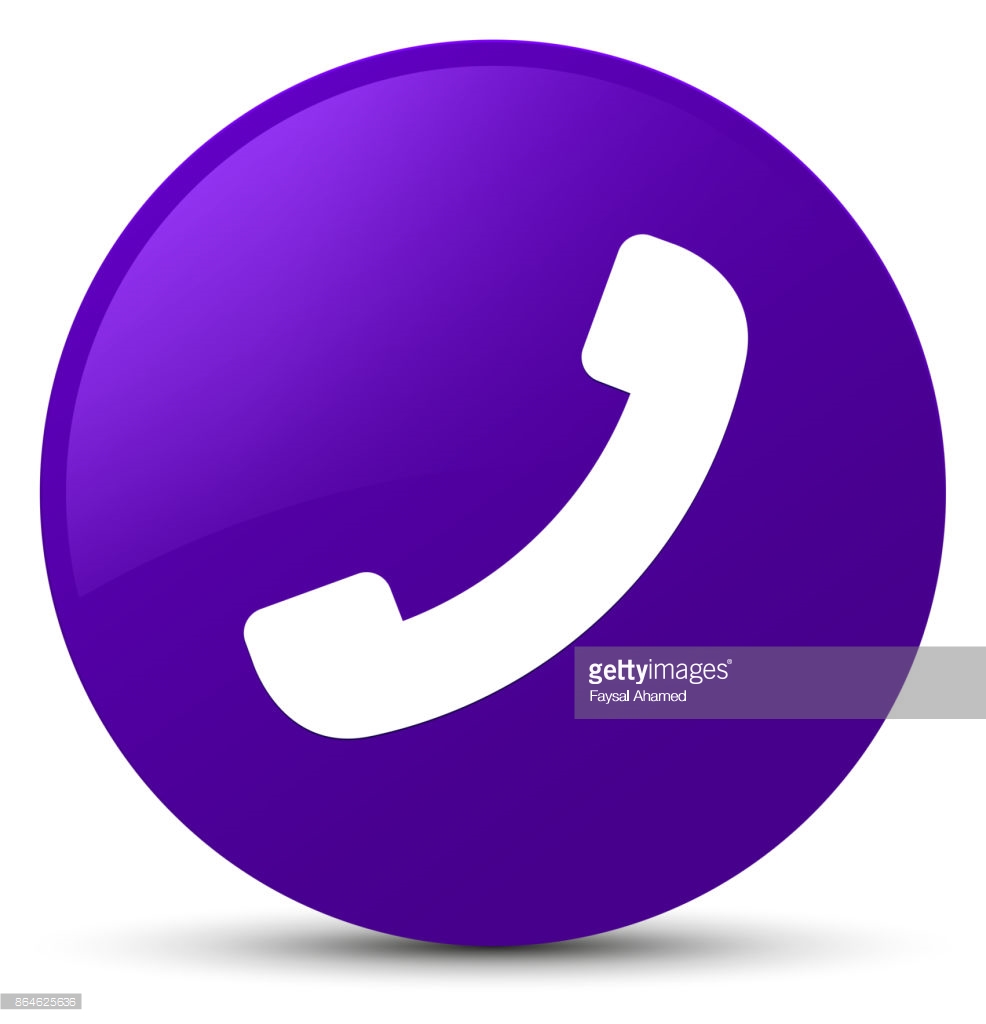 Vector Illustration Of Round Phone Icon On White Background 