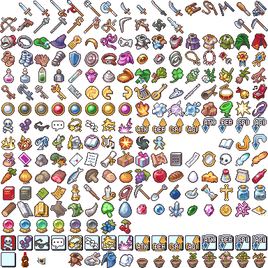 496 pixel art icons for medieval/fantasy RPG | OpenGameArt.org