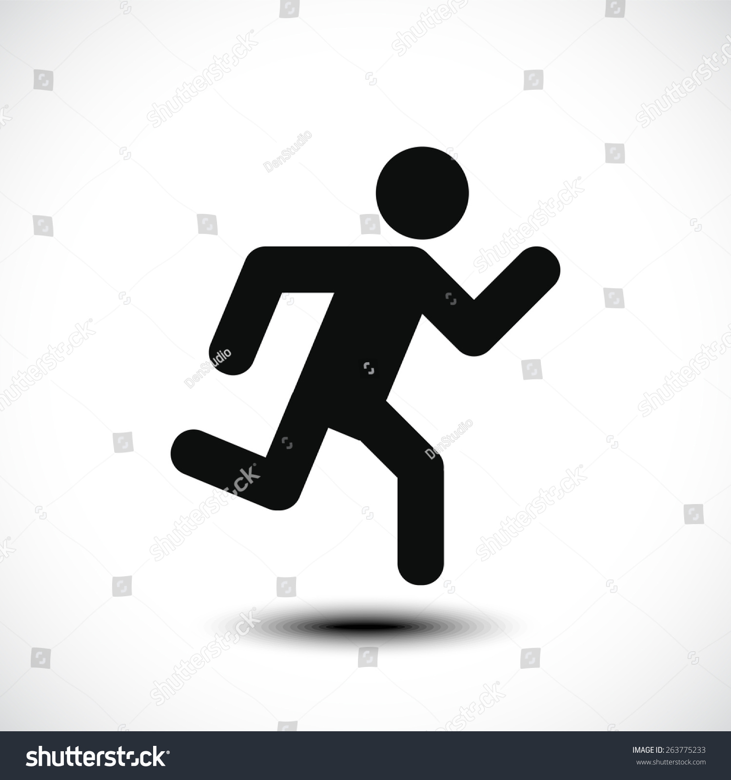 3D sport icon set 3D running man symbol | Stock Photo 