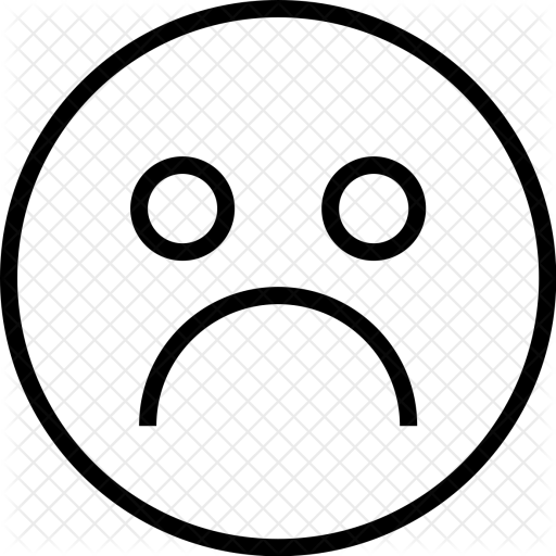 black sad face icon  Free Icons Download