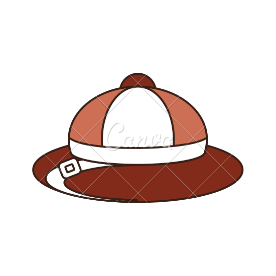 safari hat icon over white background vector illutration Stock 