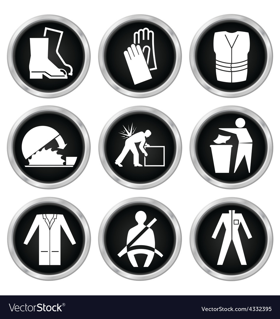 Health safety icons Royalty Free Vector Image - VectorStock