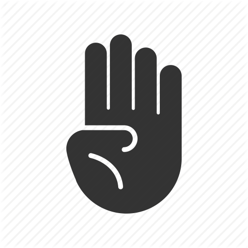 Fingers, four, gesture, hand, salute, up icon | Icon search engine