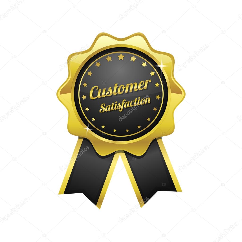 customer satisfaction icon on white Stock image and royalty-free 