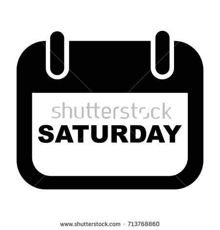 Saturday calendar page pictogram icon. Simple flat pictogram for 