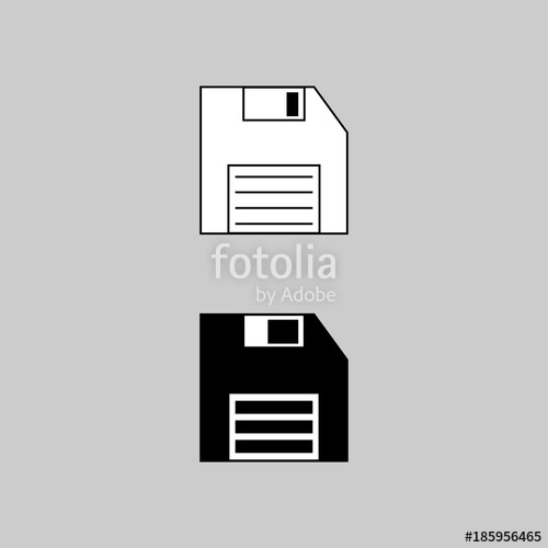 Save Icon Vector. Flat simple color pictogram | Stock Vector 