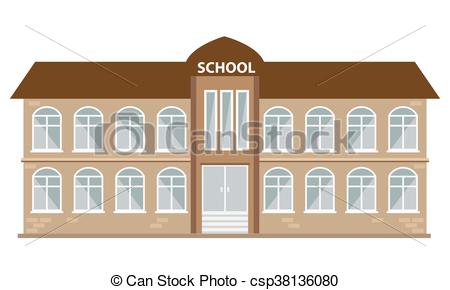 School Building Isolated Icon - Icons by Canva